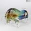 Bull - Sculpture in chalcedony - Original Murano glass OMG