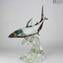 Requin sur socle - Sculpture en calcédoine - Verre de Murano original OMG