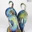 Famille Armony - Sculpture en calcédoine - Verre de Murano original OMG