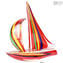 帆船混合紅色戛納電影節-雕塑-穆拉諾玻璃