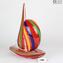 Veleiro Mix Cannes colorida em Vermelho - Escultura - Vidro Murano