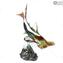 Hammerhai - Skulptur aus Chalzedon - Original Murano Glass Omg