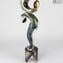 Tanz - Skulptur aus Chalzedon - Original Muranoglas OMG