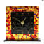 Reloj de mesa con estante - Rojo - Cristal de Murano original OMG