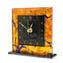 Table Desk Shelf Table Clock - Amber - Murano Glass watch