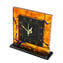 Table Desk Shelf Table Clock - Amber - Murano Glass watch