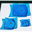 Placa azul clara Murrina - vidro fundido - bolsos vazios