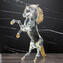 Cavallo rampante in vetro cristallo -  Con dettagli in foglia oro 24 kt - scultura -