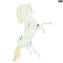 Pferd aus Glaskristall - Skulptur - ORIGINAL MURANO GLAS - OMG