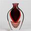 Vase Mago Rouge Sommerso en Verre de Murano