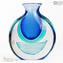 Vase Mago Blue Sommerso en verre de Murano