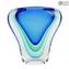 Vase Cobra Blue Sommerso - Original Murano Glass OMG