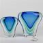 Vase Cobra Bleu Sommerso - Verre Original de Murano OMG