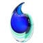 Vase Tiger - Blue Sommerso - Verre de Murano Original OMG