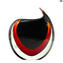 Vase Tiger Red Sommerso Murano Glas