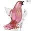 Moineau - branche avec oiseaux - Verre de Murano Original OMG