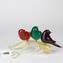 3 pardais - com ouro - Original Murano Glass OMG