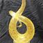 Exclusivo Love Knot en Oro 24 quilates y cristal de Murano rizado