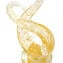 Exclusivo Love Knot em Ouro 24 quilates e vidro Murano encaracolado