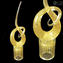Exclusivo Love Knot en Oro 24 quilates y cristal de Murano rizado