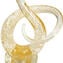 Exclusive Love Knot in Gold 24 carats and Murano glass curly 