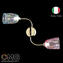 イタリアiTaly-ウォールランプ2ライト-ムラーノガラス-異なる色