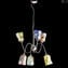 Itália iTaly - Lustre 6 luzes - Vidro Murano - Cores diferentes