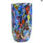 Vaso Midnight Sun Multicolor Blue - Vaso de vidro Murano