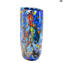 Vaso Midnight Sun Multicolor Blue - Vaso de vidro Murano
