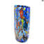 Vaso Midnight Sun Multicolor Blu - Vetro di Murano