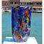 花瓶ミッドナイトサンマルチカラーブルー-ムラノグラス花瓶