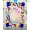 Fotorahmen Fantasy Blue mit Millefiori - geschmolzenem Glas