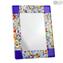 Photo Frame Fantasy Blue مع Millefiori - زجاج مصهر