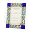 Moldura para fotos Fantasy Blue com Millefiori - vidro fundido