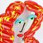Голова женщины с рыжими волосами - Абстракция современного искусства