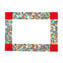 Porta foto Fantasy cornice Rossa con Murrine Millefiori - vetro fusione