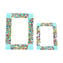 Porta foto Fantasy cornice Celeste con Murrine Millefiori - vetro fusione