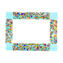 Porta foto Fantasy cornice Celeste con Murrine Millefiori - vetro fusione