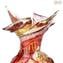 花瓶 Sbruffi Pointy Passion Red & Pink - Murano Glass