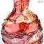 花瓶SbruffiPointyPassion Red＆Pink-ムラノグラス