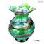 Vase Sbruffi Nature Druid Green - مزهرية زجاجية من مورانو