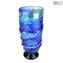 Vaso Sbruffi Deep Ocean Blue - Vaso de vidro Murano