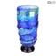 Vaso Deep Ocean Sbruffi Blu - Vetro di Murano