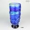 Vaso Deep Ocean Sbruffi Blu - Vetro di Murano