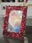 Photo Frame Fantasy - Red Glass and Golden Leaf - Original Murano Glass OMG