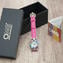 Reloj de pulsera Millefiori - correa violeta caja de metal cromado - Cristal de Murano original OMG