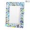 Photo Frame Color Fantasy - Light Blue Glass - Original Murano Glass OMG