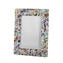 Fantasia colorida de moldura de foto em vidro branco - vidro fundido de Murano