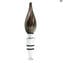 سدادة زجاجة سوداء أفينتورين + علبة - زجاج مورانو الأصلي OMG