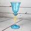 Venetian Goblet Stem Aquamarine - Cristal de Murano